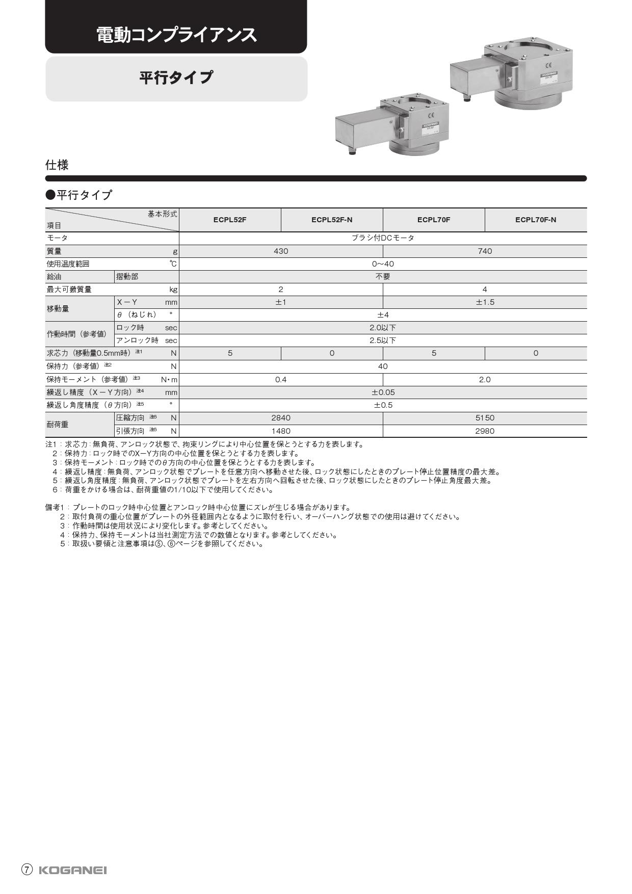 電動浮動平台(ECPL)|KOGANEI 小金井台灣官方網站- 氣動元件 除靜電產品 半導體及面板專用幫浦 藥液閥 緩衝器 除靜電器 電動產品